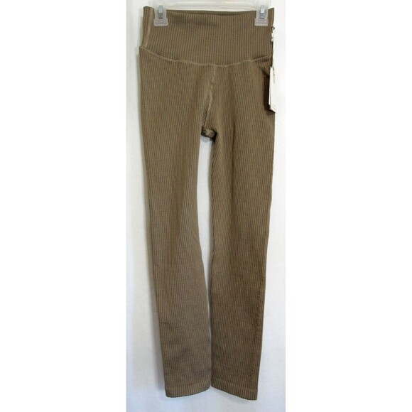 Good American Brown Camel Seamless Compression UV Protection Leggings SZ 1/2 NWT - Picture 1 of 8